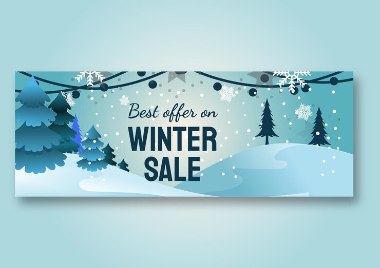 Vektor modernes winter-social-media-cover und web-banner-vorlage