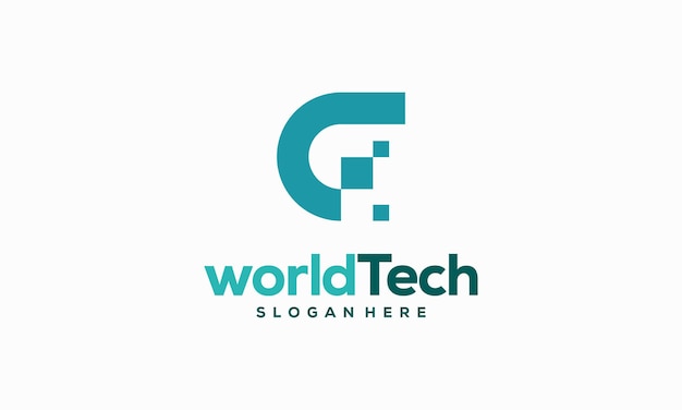 Modernes world tech-logo entwirft konzeptvektorillustration, abstrakte kreistechnologie-logoschablone, wire tech-logodesigns vektor