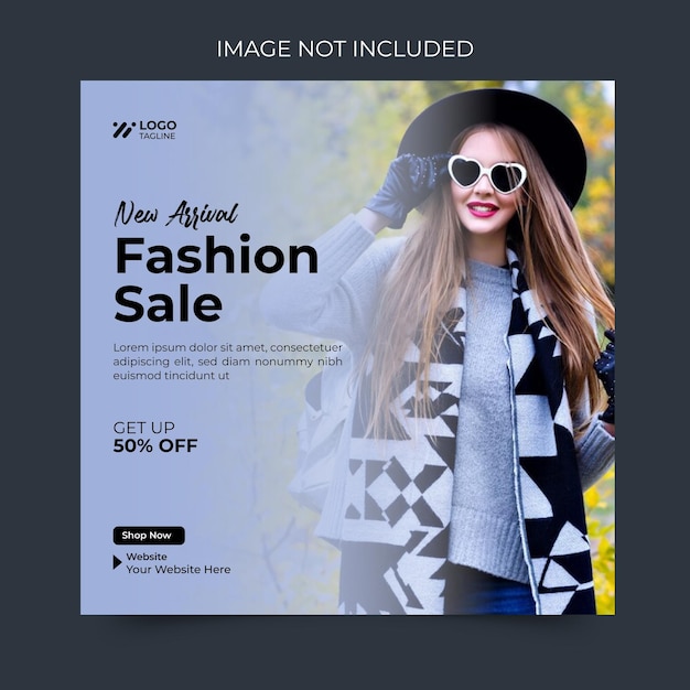 Vektor modeverkauf social-media-post und web-banner-vorlage