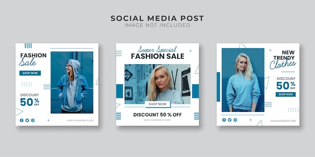 Modeverkauf social media und instagram post vorlage