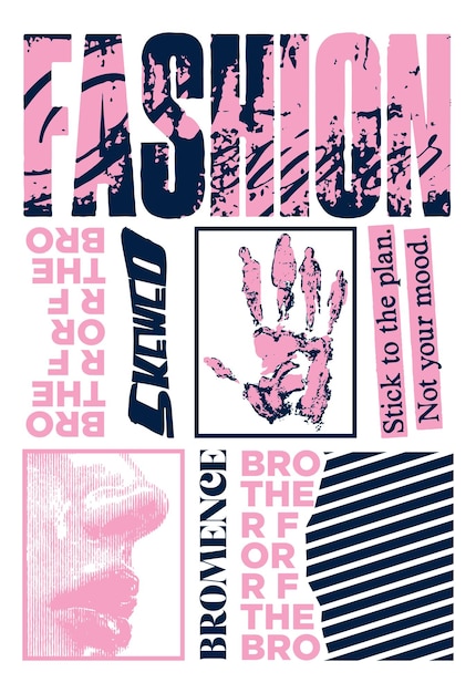 Modisches Bifold-Poster mit Typografie