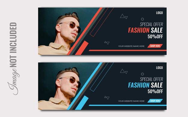 Vektor modisches facebook-cover-design