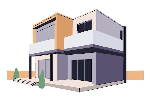 Modularbau von Häusern Architektur Modernes Haus Glas- und Holzvilla