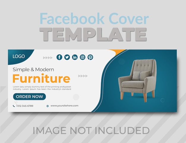 Möbel facebook cover page template design