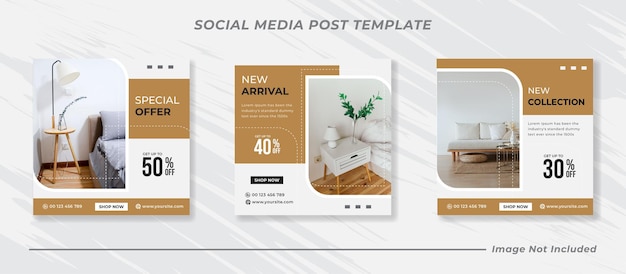 Möbel social media und instagram post vorlage