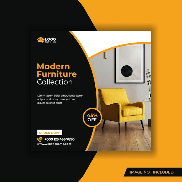 Möbelverkauf instagram-post und social media