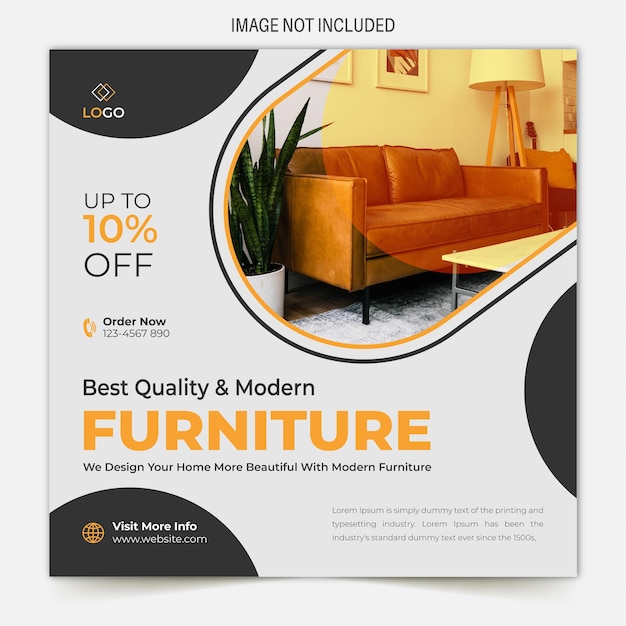 Möbelverkauf instagram- und facebook-post- und social-media-template-design