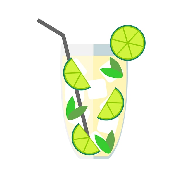 Vektor mojito cocktail.