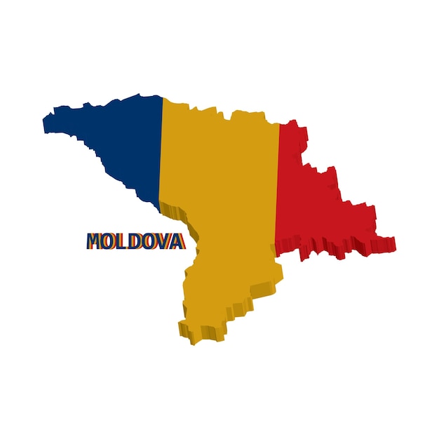 Moldawien-Kartensymbol, Vektorgrafik, Symboldesign