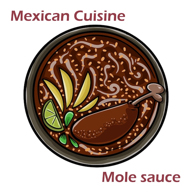 Mole mexikanisches würziges Essen traditionell in Mexiko