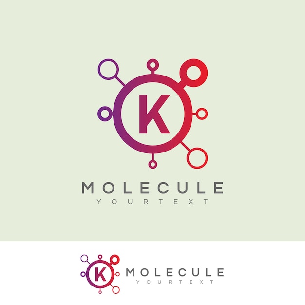 Molekül initiale buchstabe k logo design