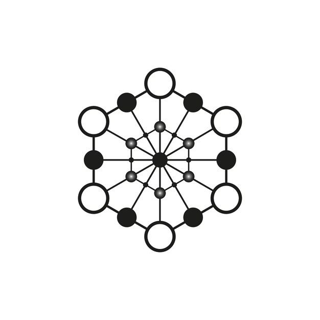 Molekülsymbol für Wissenschaftler Netzwerk und Verbindung von Menschen im Gemeinschaftssymbol