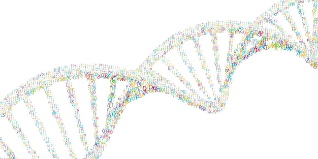 Molekulare dna auf weißem hintergrund. biotechnologie, biochemie, genetik und medizinkonzept.