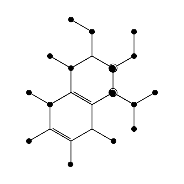 Vektor molekulares logo-symbol auf weißem hintergrund. vektor-illustration.