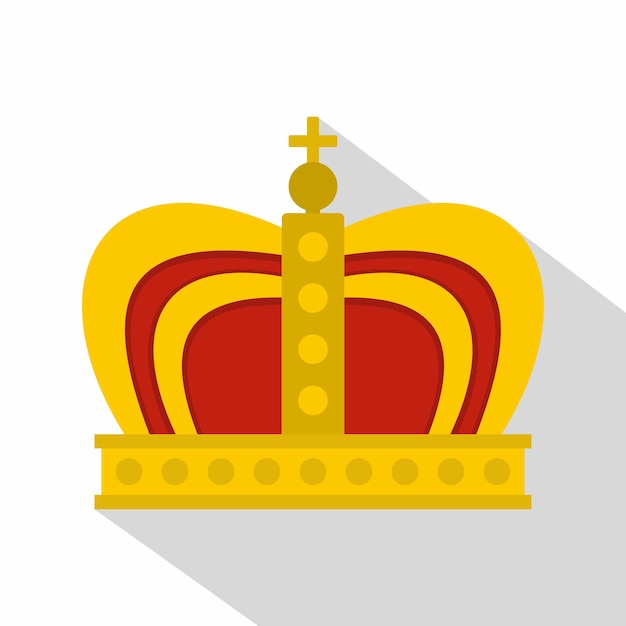 Monarchie-Kronensymbol Flache Illustration des Monarchie-Kronenvektorsymbols für das Web