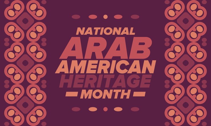 Vektor monat des arabisch-amerikanischen erbe der ureinwohner in den vereinigten staaten arabisch-amerikanische kultur arabisches muster vektor
