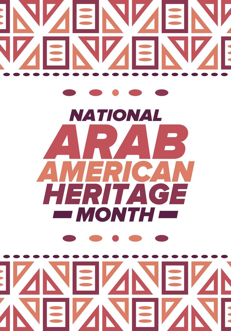Vektor monat des arabisch-amerikanischen erbe der ureinwohner in den vereinigten staaten arabisch-amerikanische kultur arabisches muster vektor