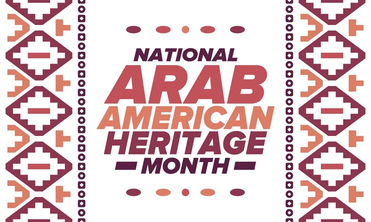 Vektor monat des arabisch-amerikanischen erbe der ureinwohner in den vereinigten staaten arabisch-amerikanische kultur arabisches muster vektor
