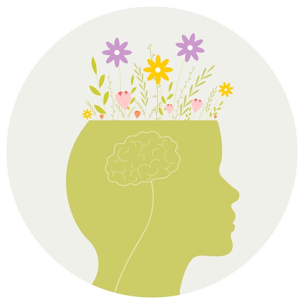 Monat des Bewusstseins für die psychische Gesundheit Vektorillustration Hintergrund Banner
