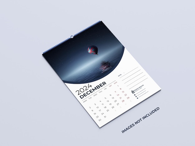 Monatliche Kalendervorlage für den Vektor Pro Vector für das Jahr 2024