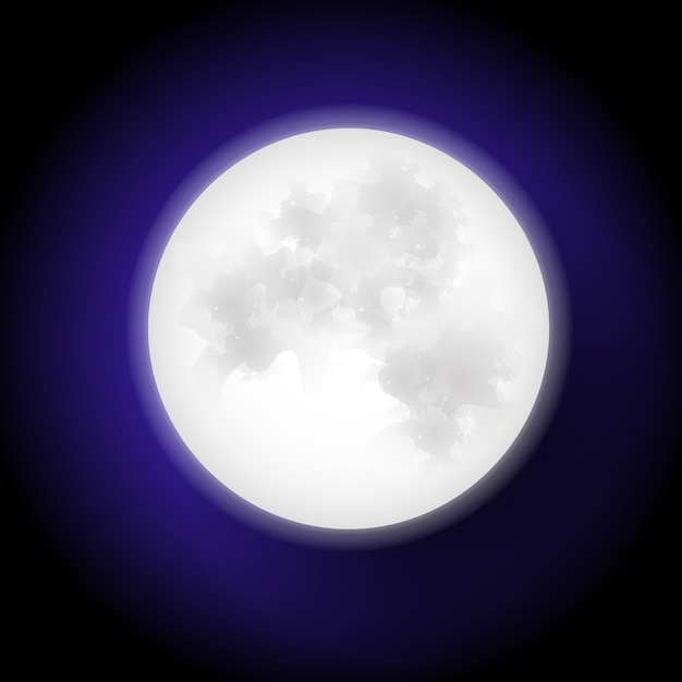 Mond im flachen Designstil.