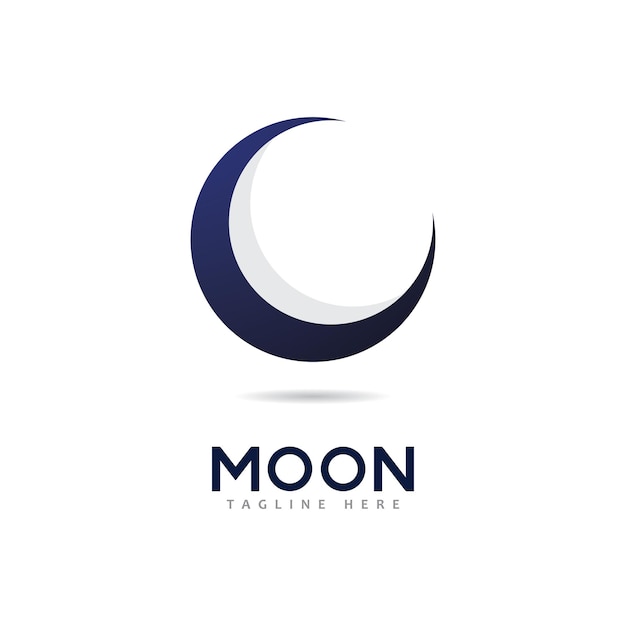 Mond-Logo-Vektor-Icon-Design-Vorlage