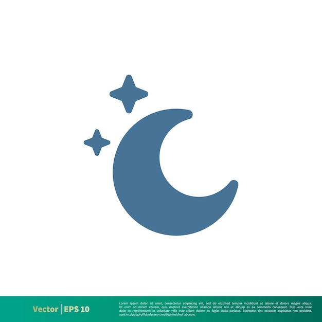 Mond und stern symbol vektor logo vorlage illustration design vektor eps 10