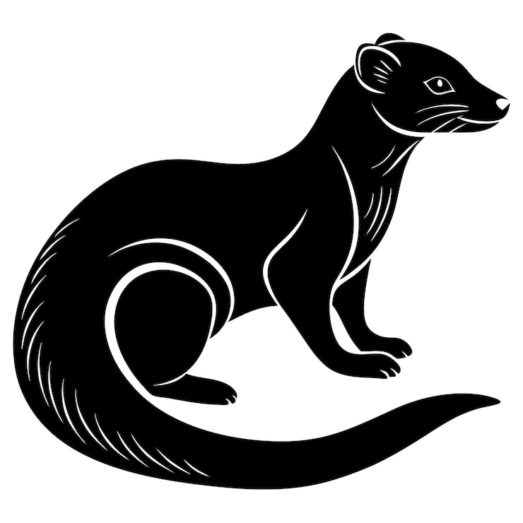 Vektor mongoose-silhouette-vektorillustration