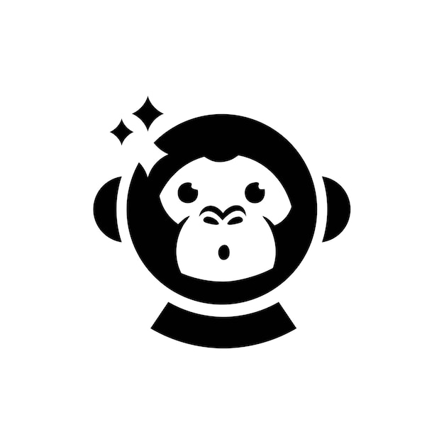 Vektor monkey astro maskottchen-logo