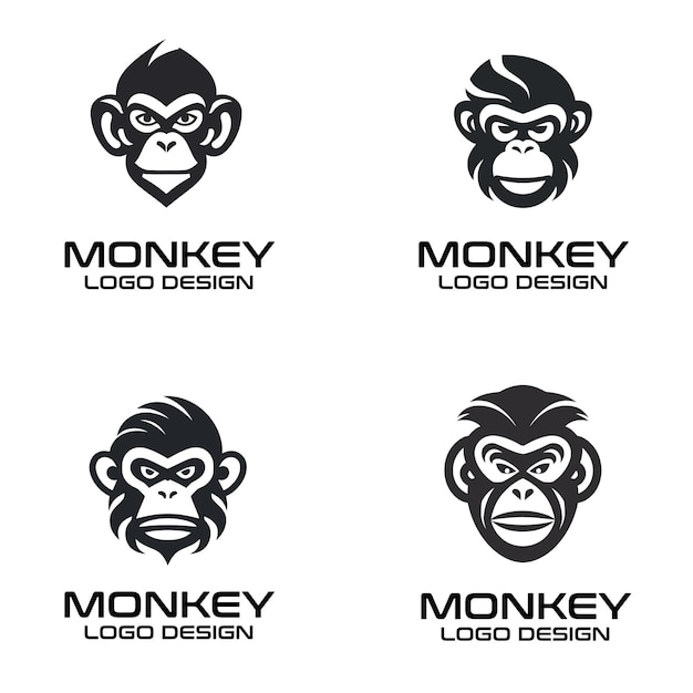 Monkey-vektor-logo-design