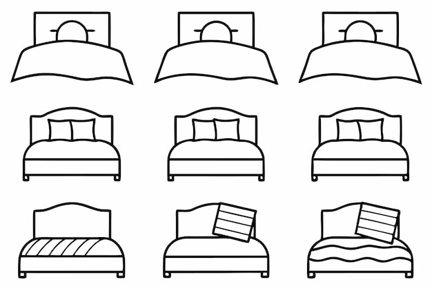 Monochrome Bettwäsche-Linien-Art-Visual perfekt für schlanke Schlafzimmer-Aufstellungen