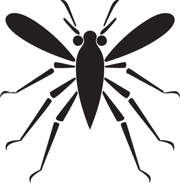 Vektor monochrome moskito-ikonographie vintage-moskito-emblem