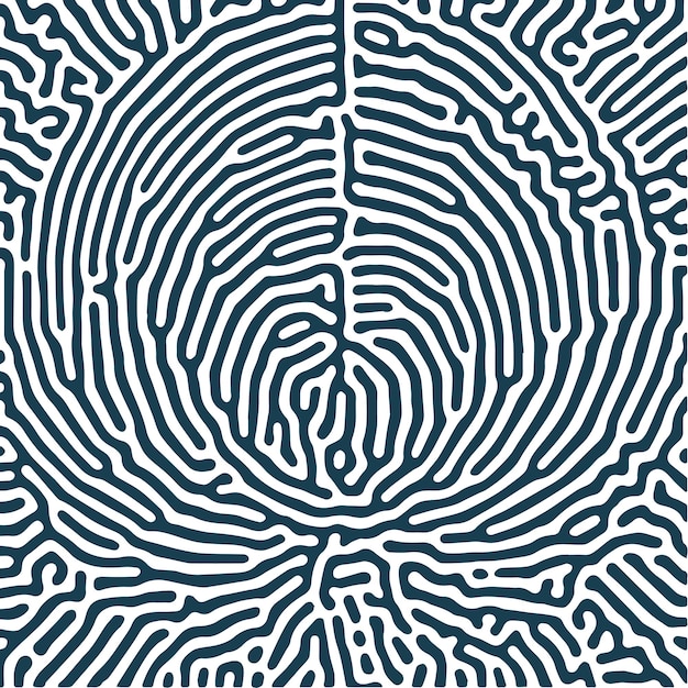 Monochrome Reaktionsdiffusion Organische spiralförmige kreisförmige Formen abstrakter Turing-Musterhintergrund