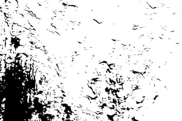 monochrome schwarze Farbe grungige grobe Textur auf weißem Hintergrund