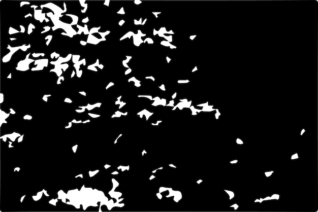 Monochromer Grunge-Hintergrund, abstrakte Schwarz-Weiß-Textur mit zerkratzten Linien, Flecken und Klecksen