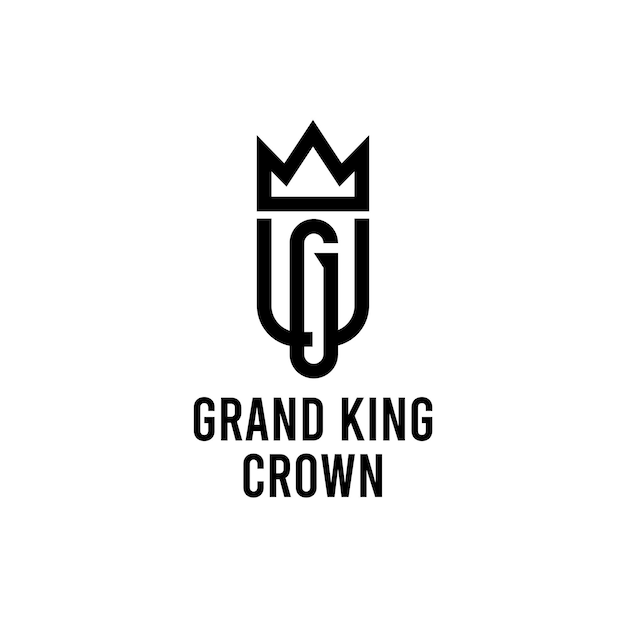 Vektor monochromes grand king crown-logo