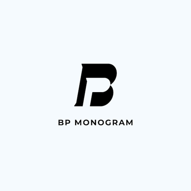 Monogram Buchstabe B und Buchstabe P Logo Vektor geeignet für verschiedene Marken
