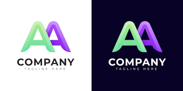 Monogramm a und aa anfangsbuchstaben-logo-design