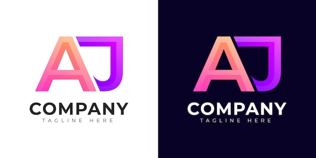 Monogramm aj und ja anfangsbuchstaben-logo-design