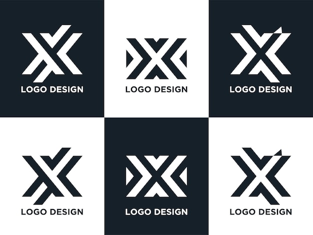 Monogramm-Buchstabe X-Logo-Design-Kollektion