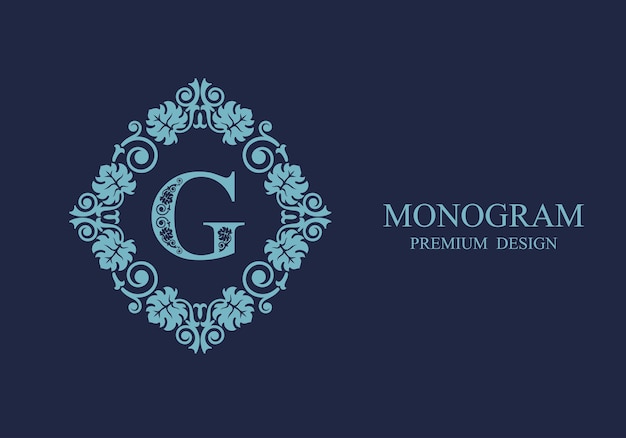 Monogramm kalligraphisches schablonenlogo