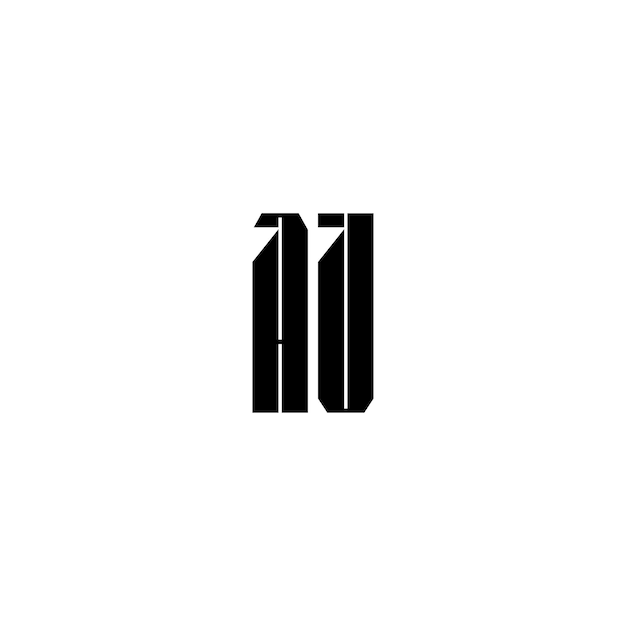 Monogramm-Logo-Design Buchstaben-Text-Name-Symbol Monochrom-Logotyp-Alphabet-Zeichen-Einfach-Logo