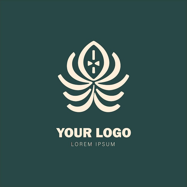 Vektor monogramm-logo-design und zierblumen, die sich als symbol für ihr unternehmen eignen