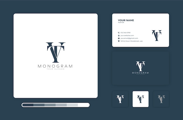 Monogramm logo design vorlage