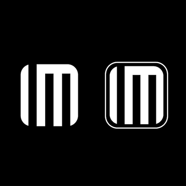 Monogramm-logo mit designvorlage im formstil