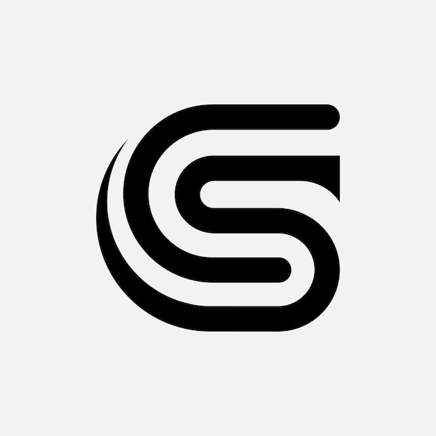 Monogramm-Logo mit kreativer minimalistischer Typografie