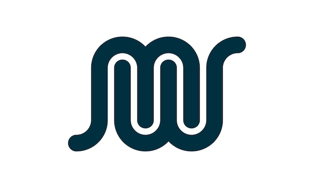 Monogramm mw-Linienlogo-Symbol