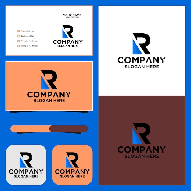 Monogramm, r, logo, brief, designikone