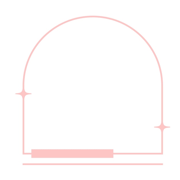 Vektor monoline-bogenrahmen ästhetische form