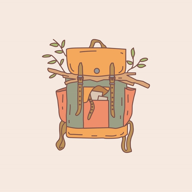 Vektor monoline wildsack illustration